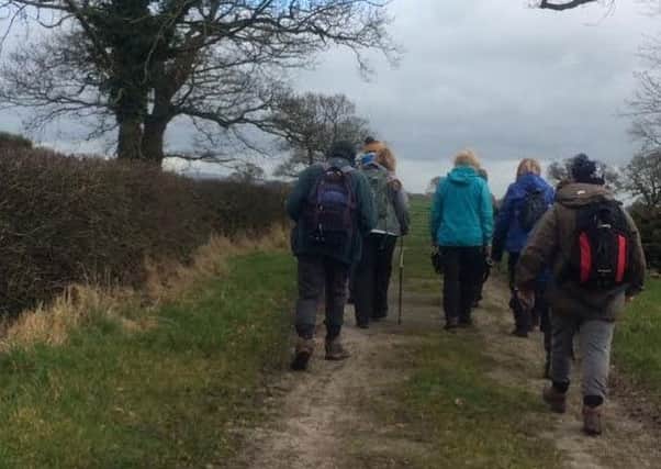 South Ribble Ramblers on a walk at the Lancaster Canal