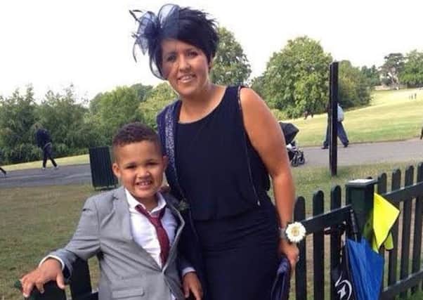Jane Clarke and son Anan.