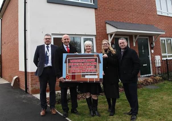Left to right - Eric Tamanis, Executive Director at Progress Housing Group, John Healey, Shadow Housing Minister, Jennifer Mein, Leader of County Council, Jacqui De-Rose, Chief Executive at Progress Housing Group and South Ribble Borough Councillor, Matthew Tomlinson.