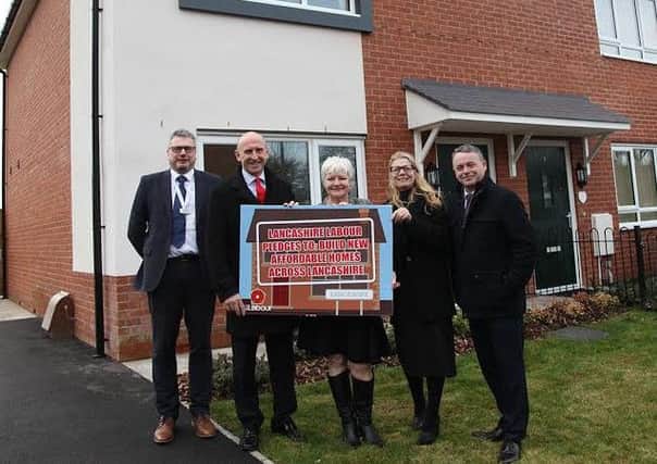 Left to right  - Eric Tamanis, Executive Director at Progress Housing Group, John Healey, Shadow Housing Minister, Jennifer Mein, Leader of County Council, Jacqui De-Rose, Chief Executive at Progress Housing Group and South Ribble Borough Councillor, Matthew Tomlinson.