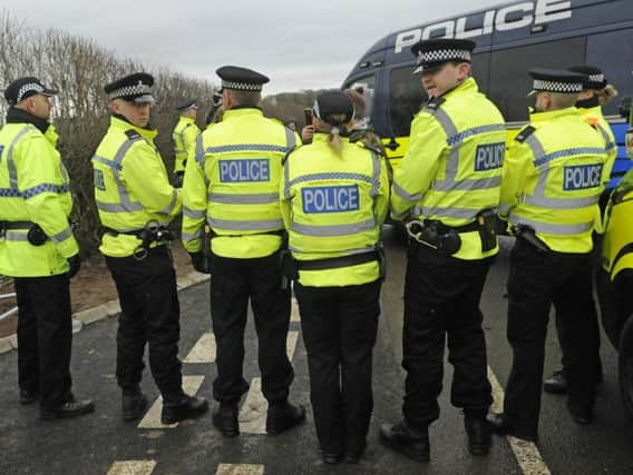 Police said a 'significant' response was needed at the Preston New Road fracking site on Saturday.