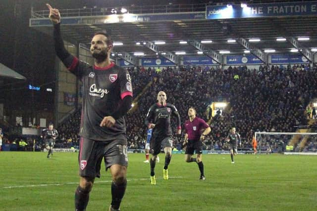 Lee Molyneux celebrates his goal.