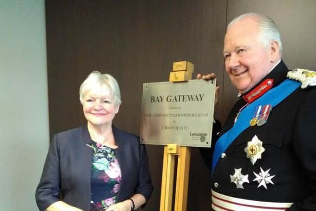 Jennifer Mein, leader of Lancashire County Council, with Lord Shuttleworth, the Lord-Lieutenant of Lancashire, at the official opening of the Bay Gateway Heysham to M6 link road on Thursday, March 2.
