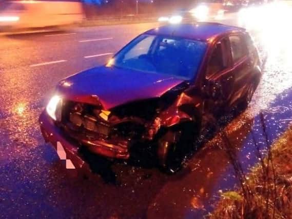 The Ford Fiesta was damaged in a collision with two lorries