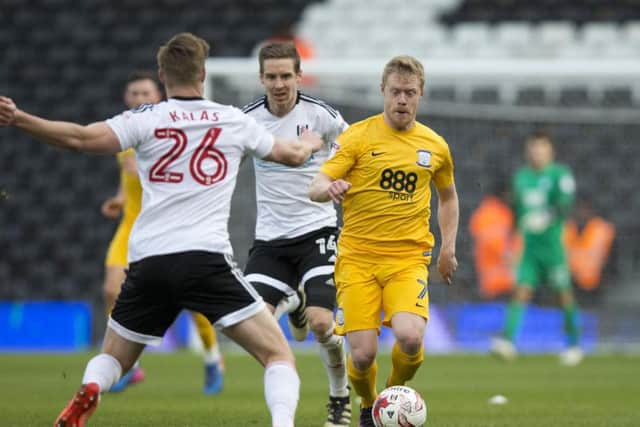 Daryl Horgan in action for Preston at Fulham