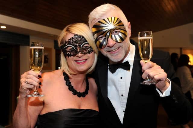 Masquerade Ball in aid of South Ribble Dementia Action Alliance at Leyland Golf Club. Tracy and Michael Dewhurst.