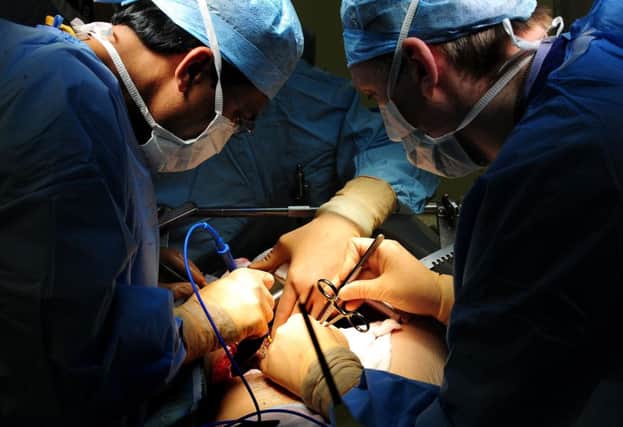A patient in surgery