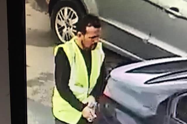 Police would like to speak to this man in connection with the incident.