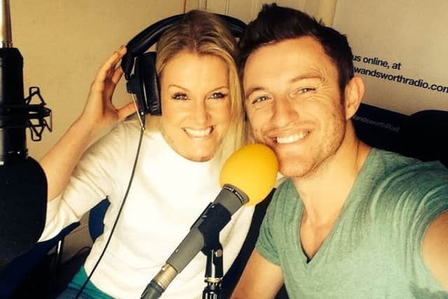 Laura Naylor with Timmy from The Overtones