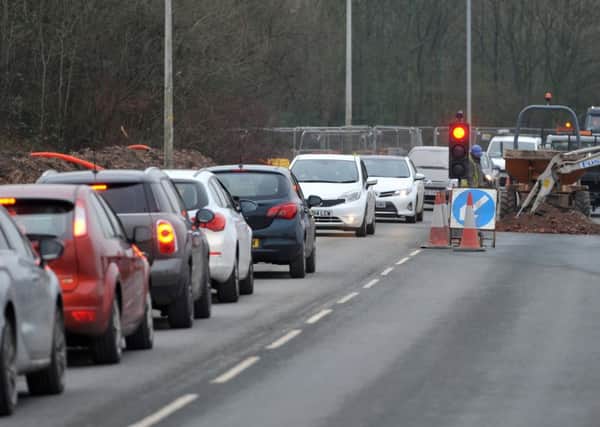 Photo Neil Cross
Roadworks with traffic lights on Eastway, Preston, are causing misery to commuters