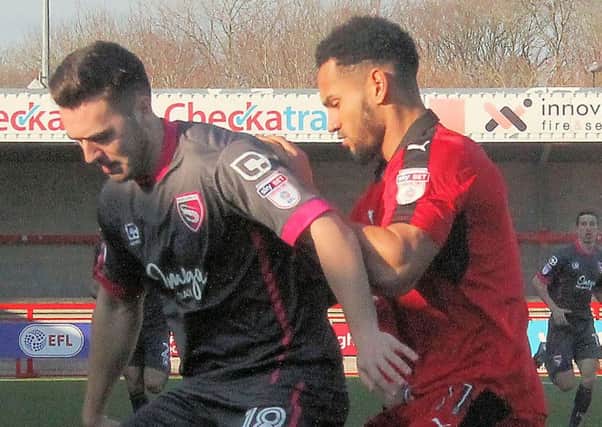Rhys Turner came close to scoring for Morecambe inside two minutes