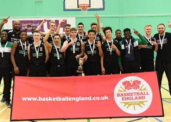 The victorious Myerscough College  basketball Under 18 National Cup winners