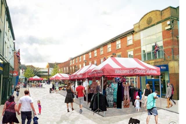 An artist impression of how Fazakerley Street will look following the improvements and relocation of market stalls