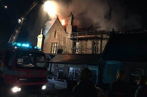 Alston Hall Fire, photo courtesy of Lancashire Fire and Rescue Service