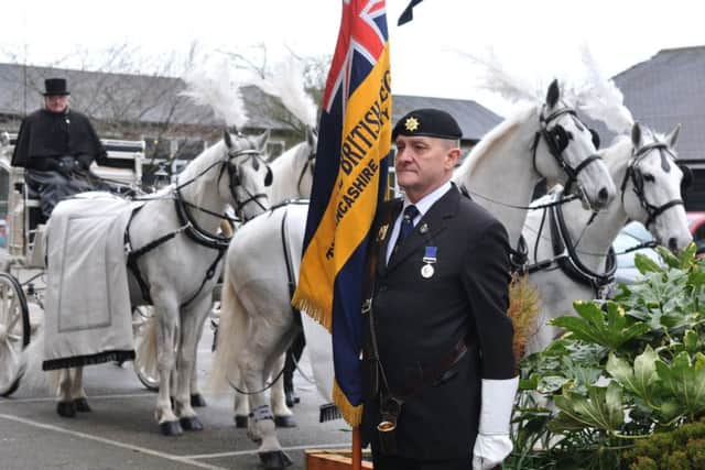Photo Neil Cross
Funeral of ex-army man Philip Davenport at St Anthony's Church, Fulwood