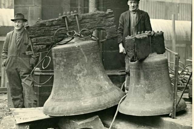 Recovering bells from Preston Town Hall following the fire