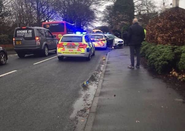 Police closed Liverpool Road, Longton