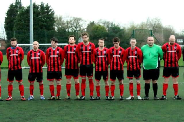 Arkwrights FC observed a minute's silence in memory of Dave Smith
