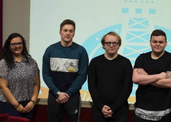 Some of the students behind the Fylde Film Showcase at The Regent Cinema. They are (from left) Marina Farag, 22, from Blackpool, Jake MacRae, 22, from Bispham, Sam Mason, 23, from South Shore and Christian Roberts