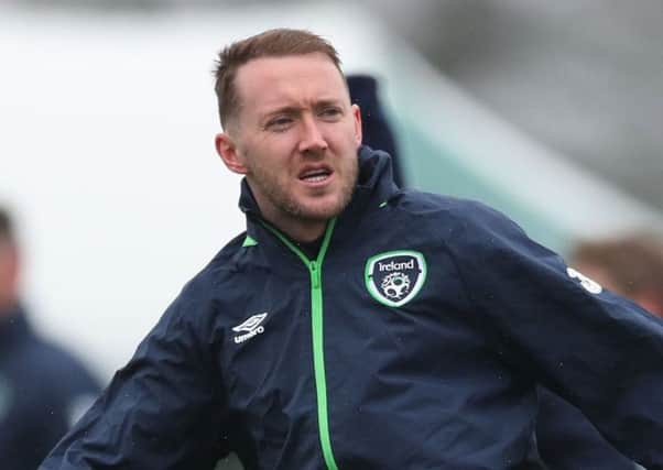 Aiden McGeady training with the Republic of Ireland squad