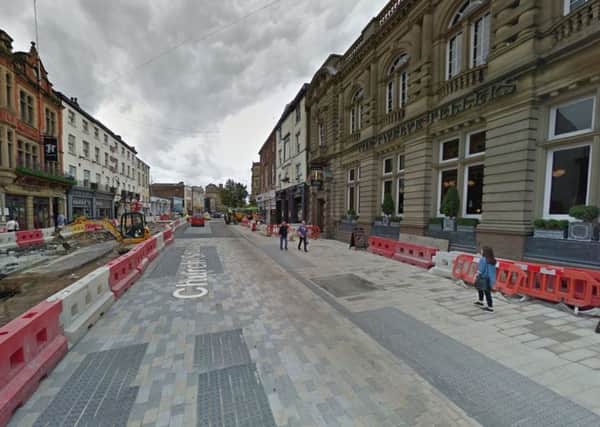 Church Street last summer when shared space work was going on