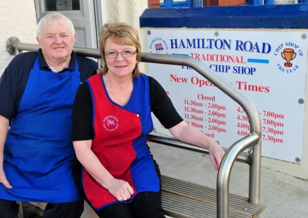 Photo: David Hurst
Val and Ken Amriding have served up their last fish supper after 20 years at the Hamilton Road Fish and Chip Shop, Chorley.