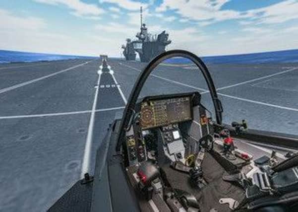 F-35 simulator landing