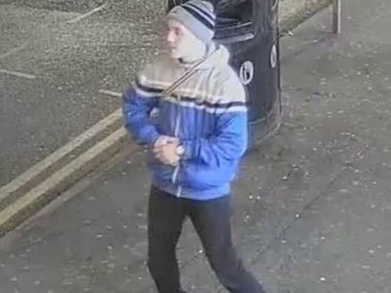 Police would like to speak to this man in connection with the incident. 
Pic: Lancashire Police