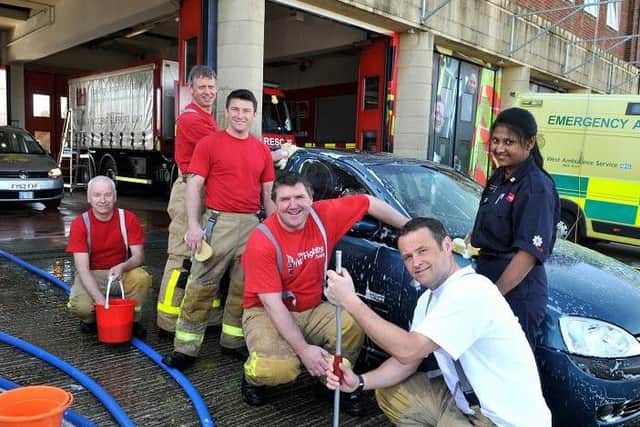 Car wash at Preston Fire Station in aid of the Firefighters Charity