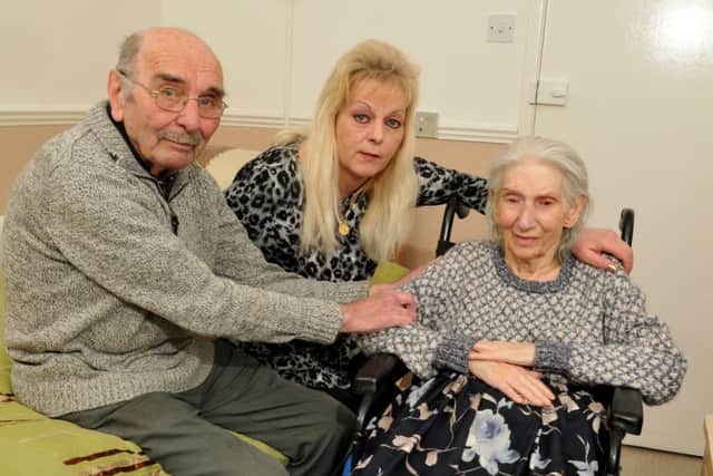 86 year old woman Teresa Brocklehurst was sent home by Chorley A&E after being told she just had a urine infection despite having a broken hip, with husband Joe and daughter Angela McNulty