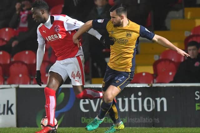 Ex-PNE defender Bailey Wright in action for Bristol City against Fleetwood in the FA Cup