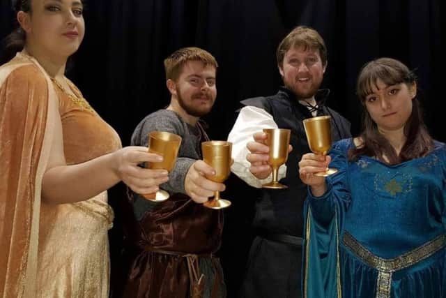 UCLan actors prepare for the Game of Thrones-themed murder mystery event.