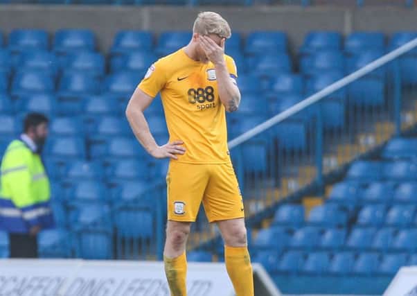 Tom Clarke reacts after the final whistle at Elland Road.