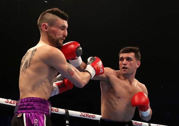 Jack Catterall (right) against Martin Gethin