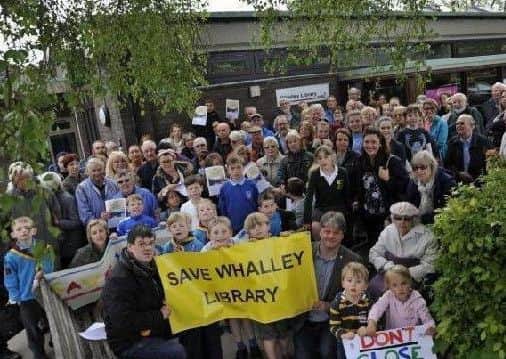 Whalley Library closure protest