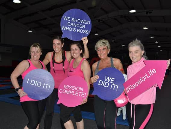 Fund-raisers at the Cancer Research Race for Life take-over at Energi in Preston