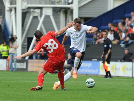 Andy Little in action for PNE