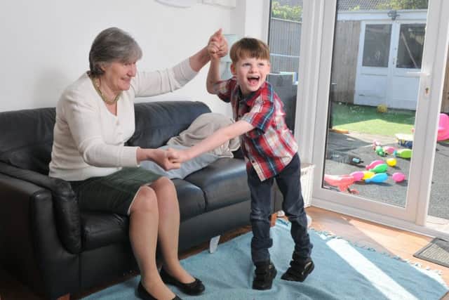 Photo Neil Cross
Elliot, seven, who was born with a rare genetic disorder called Angelman Syndrome, with granny Jenny Sagar