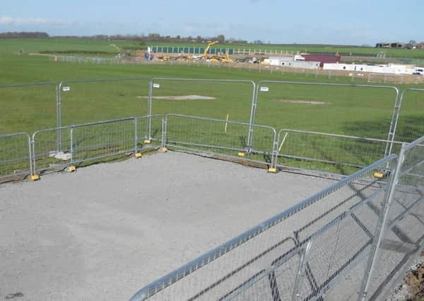 The fracking site viewing area