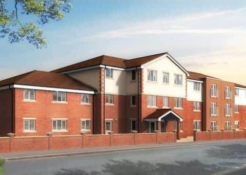 An artists impression of the care home which is proposed for the St Teresas Church site.