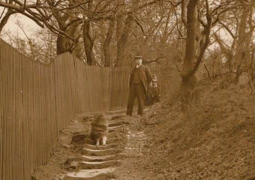 The 40 Steps in Walton-le-Dale, pictured in 1924.
Photograph courtesy of Preston Digital Archive.