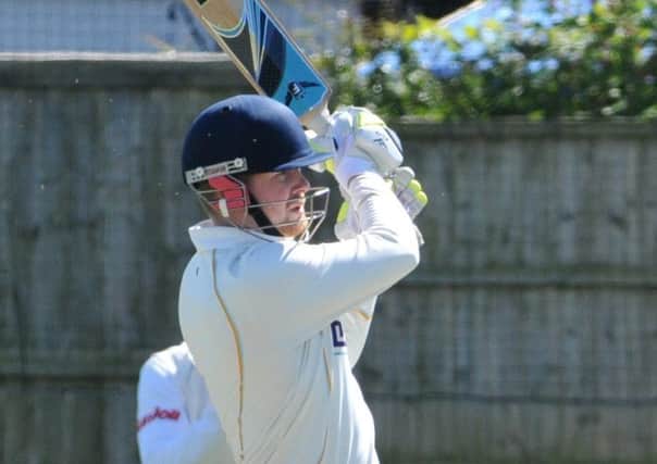 Lancaster's Charlie Swarbrick  plays a stylish pull shot in their defeat at St Annes