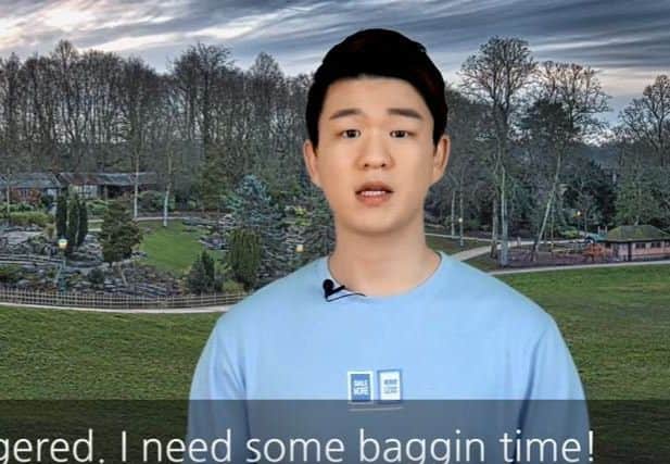 Korean Billy on his YouTube channel as he looks at Lancashire words.