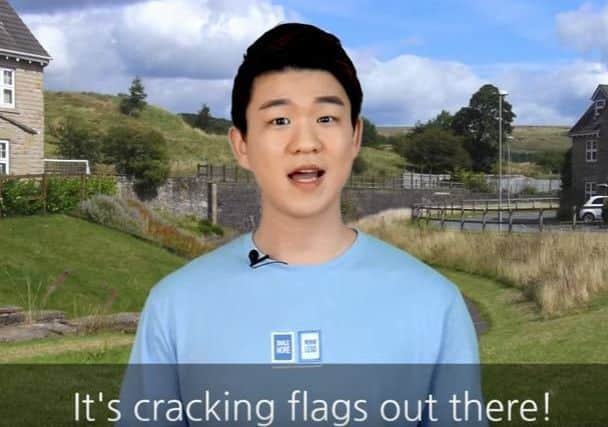 Korean Billy on his YouTube channel as he looks at Lancashire words.