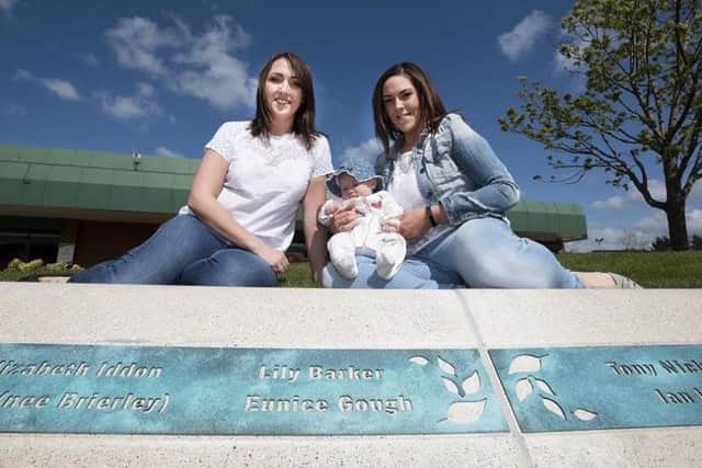 Kerri and Julie Barker with Esmai Borwick, 4mths