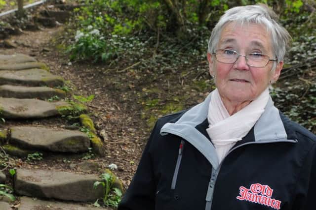 LEP   24-04-17
Ann Nihill from Bamber Bridge, is angry that a well-used public footpath to a historic area known as 40-steps, has been closed. Ann started a petition with over 1,000 signitures of people in support to get it reopened.
