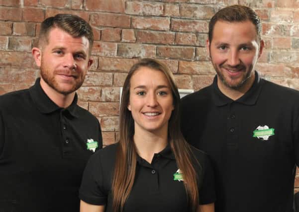 Elliot Livesey, Amber Stobbs and Chris Anderson of Soccer Smart Ltd.