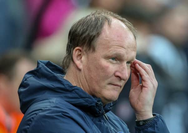 Simon Grayson pictured at St James' Park on Monday evening
