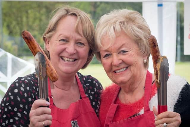 Whittingham Beer and Sausage Festival.  Sue McDade and Ann Forshaw