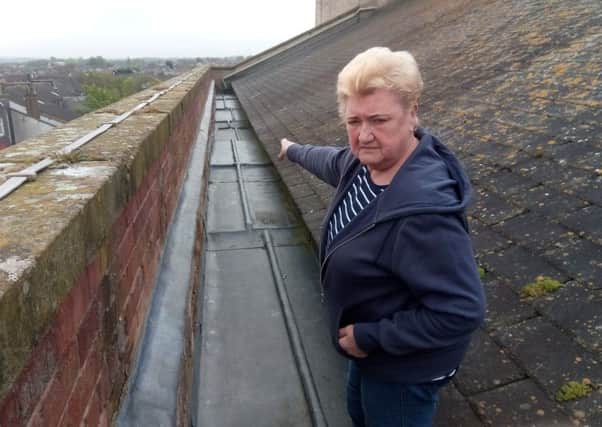 Evelyn Archer, chairman of the Winter Gardens Preservation Trust, on the roof where protective lead was stolen.